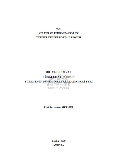 Türkçenin Dünya Dilleri Arasındaki Yeri