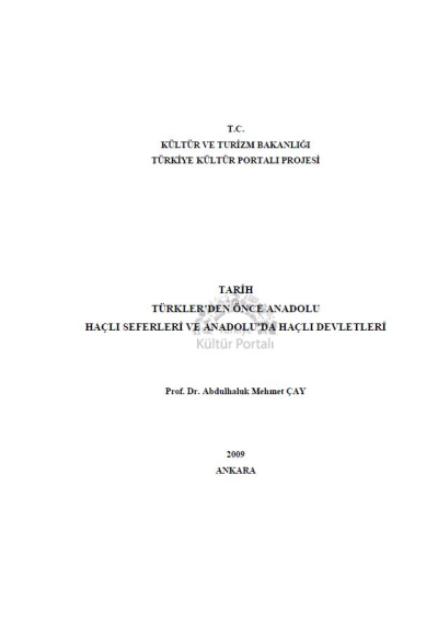 Haçlı Seferleri ve Anadolu’da Haçlı Devletleri