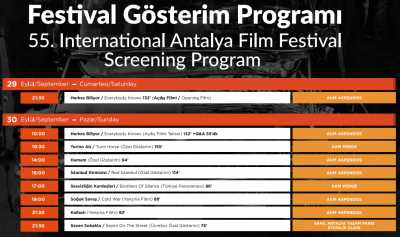 55. Uluslararası Antalya Film Festivali Gösterim Programı, 29,30 Eylül