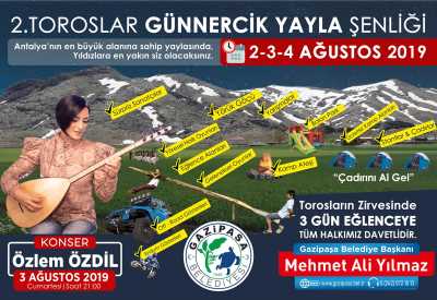 2. Toroslar Günnercik Yayla Şenliği,Antalya